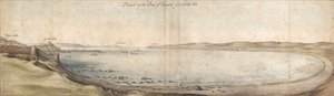 Vyhlídka na záliv Tanger z jihovýchodu, polovina 17. století od Wenceslaus Hollar