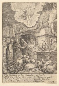Vzkříšení, 1625-77. od Wenceslaus Hollar