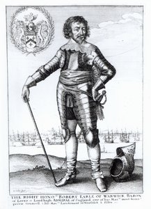 Robert Rich, druhý hrabě z Warwicku od Wenceslaus Hollar