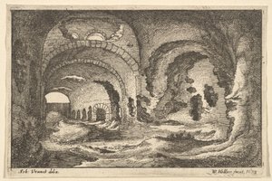 Roman zůstává v Tivoli, 1673. od Wenceslaus Hollar