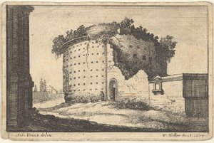 Ruiny kulaté budovy, 1673. od Wenceslaus Hollar