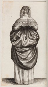 Žena viděná zezadu od Wenceslaus Hollar