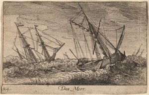 Mořská scéna od Wenceslaus Hollar