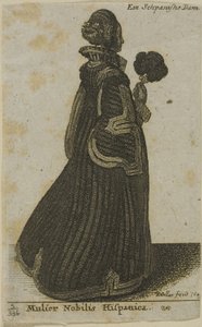 Španělská šlechtična od Wenceslaus Hollar