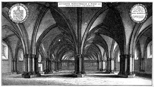Kostel St Faiths v kryptě staré katedrály St Pauls, Londýn, 1657 1892. od Wenceslaus Hollar