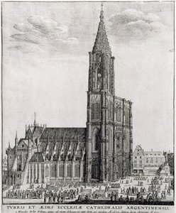 Štrasburská katedrála, 1645 od Wenceslaus Hollar