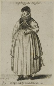 Žena ze Štrasburku od Wenceslaus Hollar