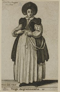 Žena ze Štrasburku od Wenceslaus Hollar