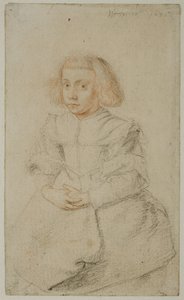 Studie sedící dívky, 1635 od Wenceslaus Hollar