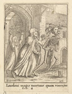 Abatyše, z tance smrti, 1651. od Wenceslaus Hollar