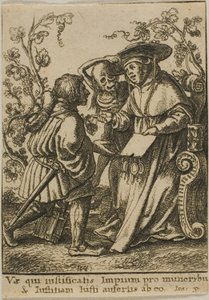 Kardinál a smrt od Wenceslaus Hollar