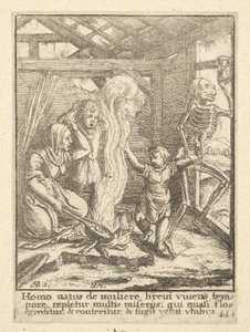 Dítě, z tance smrti, 1651. od Wenceslaus Hollar
