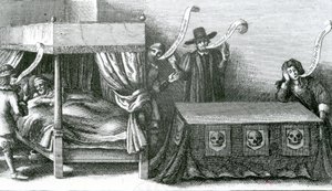 Smrt krále Jakuba Prvního, 1625 od Wenceslaus Hollar