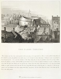 The Globe Theatre, c.1647, publikoval Robert Wilkinson, Londýn, 1810 od Wenceslaus Hollar