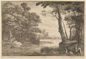Lov na volavky od Wenceslaus Hollar