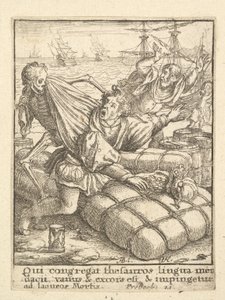 Kupec, z tance smrti, 1651. od Wenceslaus Hollar