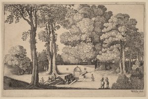 Minerální pramen od Wenceslaus Hollar
