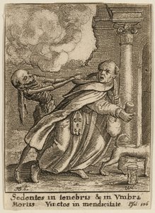 Mnich a smrt od Wenceslaus Hollar