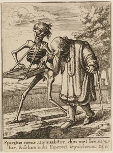 Stařec a smrt od Wenceslaus Hollar