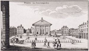 Piazza v Covent Garden, 1647 od Wenceslaus Hollar