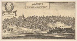 The Prospect of Bermingham, od Ravenshurst neere London-road na jihovýchodní části..., 1625-77. od Wenceslaus Hollar