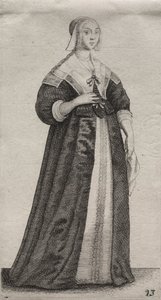 Několik zvyků anglických žen, od šlechty po venkovské ženy..., 1639. od Wenceslaus Hollar