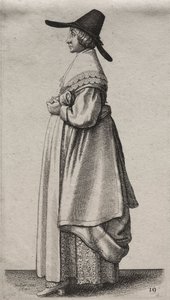 Několik zvyků anglických žen, od šlechty po venkovské ženy..., 1640. od Wenceslaus Hollar
