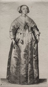 Několik zvyků anglických žen, od šlechty po venkovské ženy..., 1640. od Wenceslaus Hollar