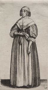Několik zvyků anglických žen, od šlechty po venkovské ženy..., 1640. od Wenceslaus Hollar