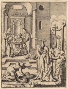 Mytí rukou od Wenceslaus Hollar