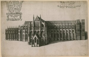 Severní vyhlídka Conventual Church of Westminster, Londýn od Wenceslaus Hollar
