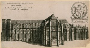 Jižní vyhlídka Conventual Church of Westminster, Londýn od Wenceslaus Hollar
