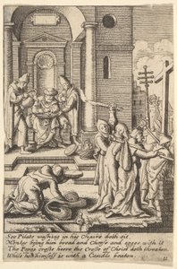 Mytí rukou, 1625-77 od Wenceslaus Hollar