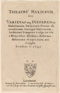 Divadlo žen: titulní strana od Wenceslaus Hollar