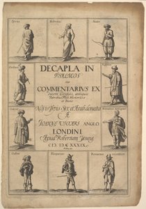 Titulní strana: Decapla in Psalmos, 1639. od Wenceslaus Hollar