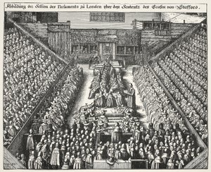 Soud se Straffordem, 22. března 1641 od Wenceslaus Hollar