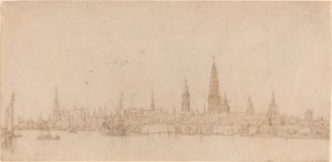 Pohled na Antverpy od Wenceslaus Hollar