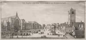 Pohled na Londýn: New Palace Yard s Westminster Hall a Clock House, 1647. od Wenceslaus Hollar
