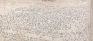 Pohled na východní část Southwarku, při pohledu na Greenwich od Wenceslaus Hollar
