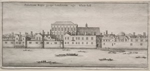 Pohledy na Londýn: Whitehall z řeky. od Wenceslaus Hollar