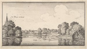 Pohledy na krajinu poblíž Albury, Surrey, 1645. od Wenceslaus Hollar