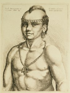 Virginský indián z ‚Hollarových zahraničních portrétů‘ od Wenceslaus Hollar