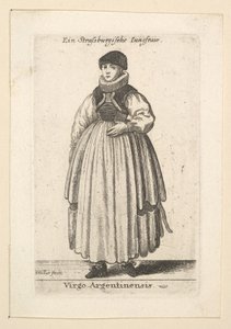 Panna Argentinensis. Neprovdaná žena ze Štrasburku, 1625-77. od Wenceslaus Hollar