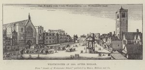 Westminster v roce 1650 od Wenceslaus Hollar