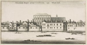 Whitehall od řeky od Wenceslaus Hollar