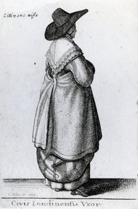 Manželka občana Londýna, 1643 od Wenceslaus Hollar