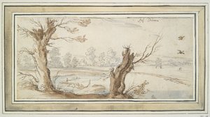 Vrby na řece Rur od Wenceslaus Hollar
