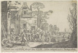 Zima Hyems (název na objektu) The Four Seasons (název série) od Wenceslaus Hollar
