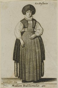 Žena z Basileje od Wenceslaus Hollar