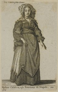Žena z Kalábrie od Wenceslaus Hollar